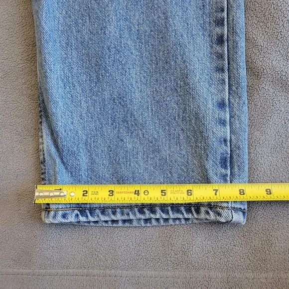 LEVIS 505 JEANS Mens 34x32 Regular Fit Medium Wash Denim Classic Bike Motor - Picture 7 of 14